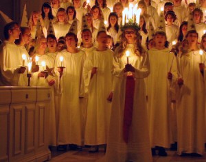 A St. Lucy's Day celebration in Sweden