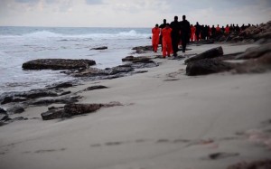 ISIS murderers leading Coptic Christians to their executions