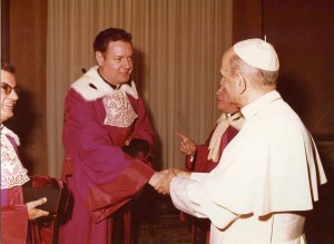 A judge of the Roman Rota, with Pope Paul VI, c. 1972
