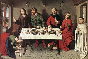 The poor, always:“Christ in the House of Simon” by Dieric Bouts, c. 1440