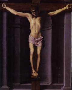 “Crucifixion” by Bronzino (Agnolo di Cosimo), 1545 [Musée des Beaux-Arts, Nice]