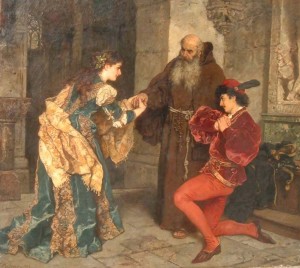 “Romeo and Juliet before Father Lawrence” by Karl Becker, c. 1870