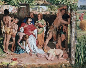 "A Converted British Family Sheltering a Christian Missionary from the Persecution of the Druids" by William Holam Hunt, 1850 [Ashmolean Museum, Oxford]