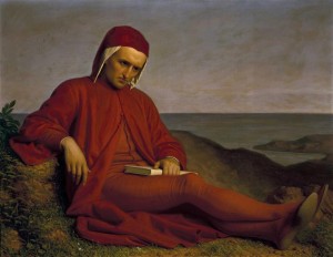 “Dante Alighieri in exile” by Domenico Petarlini, 1860 [Pitti Palace, Florence, Italy]