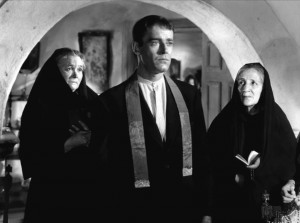 Henry Fonda as the priest in Ford's "The Fugitive"