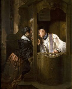 La Confessione by Giuseppe Molteni, 1838 [Fondazione Cariplo, Milan]