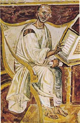 Earliest known portrait of Augustine, 6th-century fresco [Lateran, Rome] 