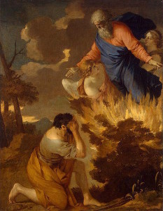 Burning Bush by Sébastien Bourdon, c. 1644 [Hermitage, St. Petersburg]