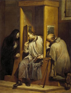 Saint John of Nepomuk Hearing the Confession of the Queen of Bohemia by Giuseppe Maria Crespi, c. 1740 [Galleria Sabauda,Turin]