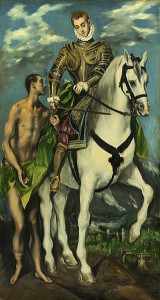 St. Martin and the beggar by El Greco, c. 1598 (National Gallery, Washington, D.C.) 