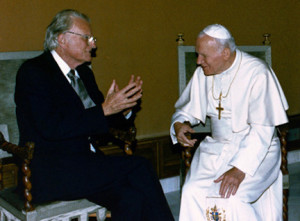 Billy Graham and St. John Paul II in 1993