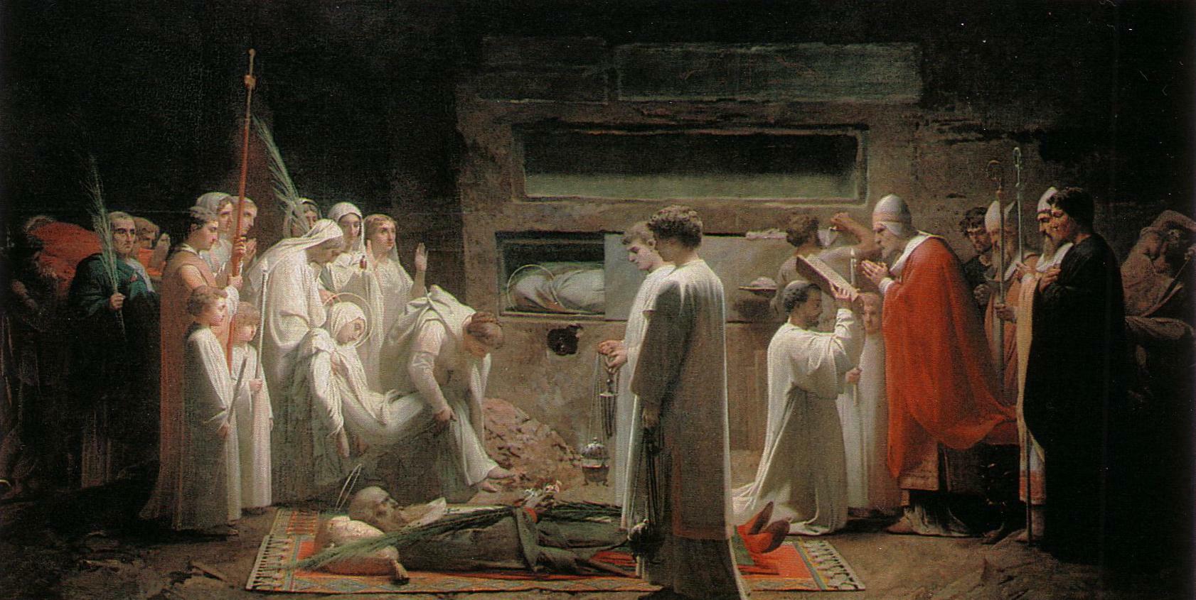 The Martyrs in the Catacombs by Jules Eugène Lenepveu, 1855 [Musée d'Orsay, Paris]