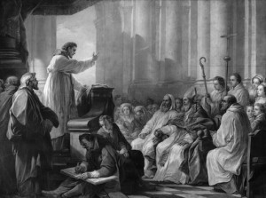 "St. Augustine Preaching . . ." by Carle van Loo, c. 1755 [Notre-Dame-des-Victoires, Paris]