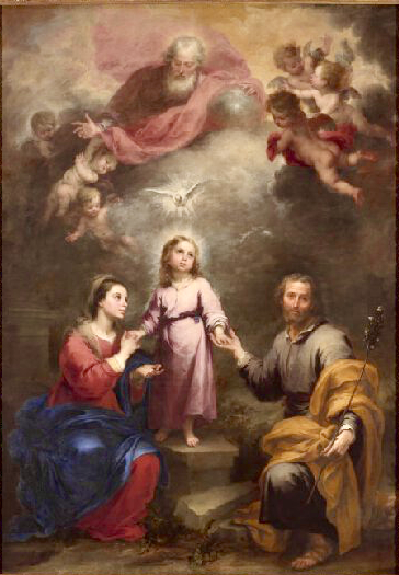 The Heavenly and Earthly Trinities by Bartolomé Esteban Murillo, c. 1680 [National Gallery, London]