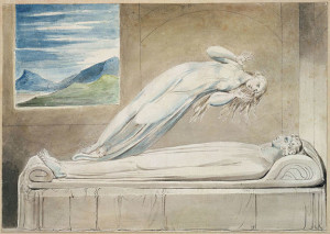 The Soul Hovering Over the Body by William Blake, 1808