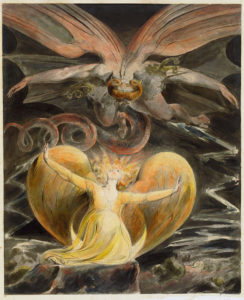The Great Red Dragon and the Woman Clothed in the Sun by William Blake, c. 1810 [National Gallery of Art, Washington, DC]