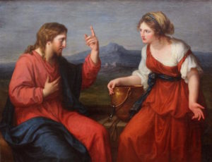 Living water: Christ And The Samaritan Woman At The Well by Angelica Kauffman, 1796 [Neue Pinakothek, Munich]