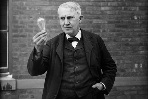 Mr. Edison and his invention, c. 1911
