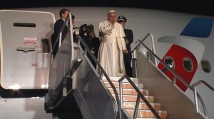 The pope departs