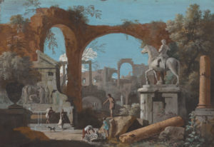 A Capriccio of Roman Ruins by Marco Ricci, c 1720 [National Gallery of Art, Washington, DC]