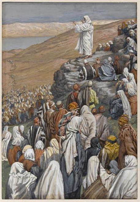 Sermon on the Mount by J.J. Tissot, c. 1890 [Brooklyn Museum]