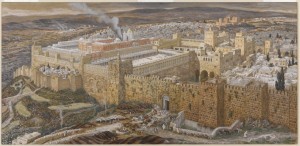 Reconstruction of Jerusalem and the Temple of Herod by J.J. Tissot, c. 1890 [Brooklyn Museum]