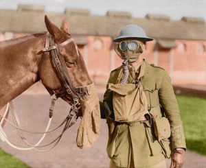 trenches-provided-no-protection-against-the-deployment-of-chemical-weapons-here-a-canadian-soldier-poses-with-his-horse-while-wearing-a-gas-mask-at-the-canadian-army-veterinary-corps-headquarters